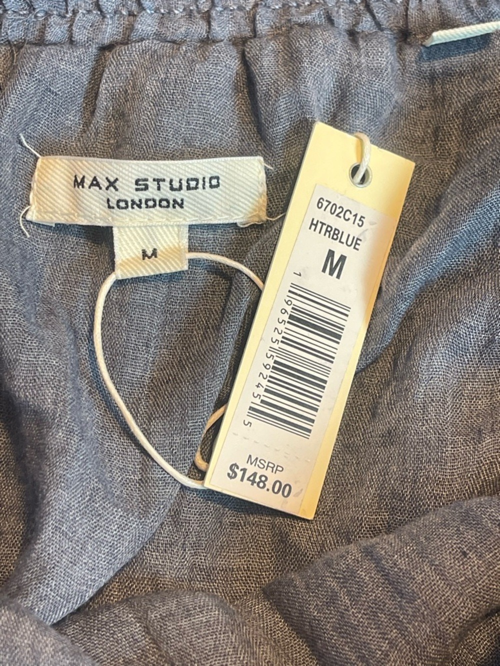 Max Studio London Blue Maxi Skirt M NWT Coastal Grandmother Boho Airy Flowy - Picture 7 of 12